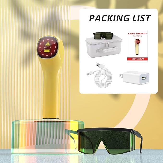 KTS Laser Therapy for Dogs,Portable Red Light Vet Device for Dogs Pets Muscle & Hip and Joint Arthritis Pain Relief,Wound Care Clear Skin Problems,Reduce Inflammation KTS