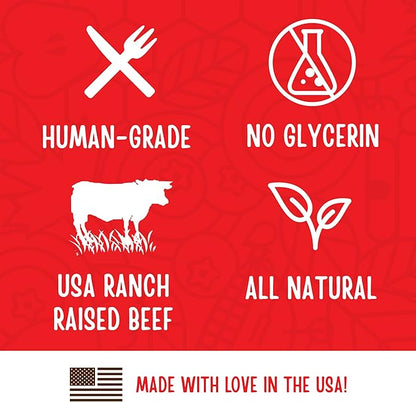 Full Moon All Natural Human Grade Dog Treats, Essential Beef Savory Bites, 14 Ounce - PAWPICO