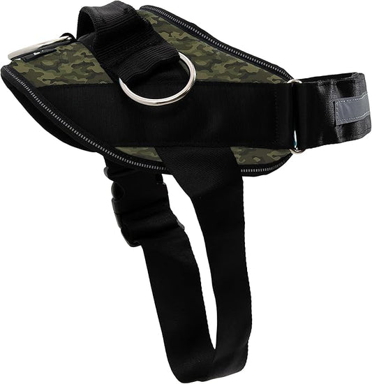 ShawnCo Essential Dog Harness, No-Pull Pet Vest with 3 Leash Clips, No Choke, Reflective, Adjustable and Padded, for Easy Walking and Training for Small, Medium and Large Dogs (Military Camo, XL) SHAWNCO