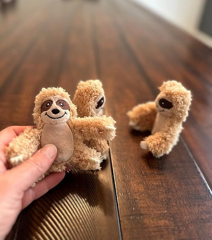Sloth Dog Toy, Dog Squeaky Toy, Tree with Hide and Squeak Plush Toys for Dogs, Toy, Puzzle Toy for Small and Medium Size Dogs. (3 Pack: Replacement Animals, Sloth) - PAWPICO
