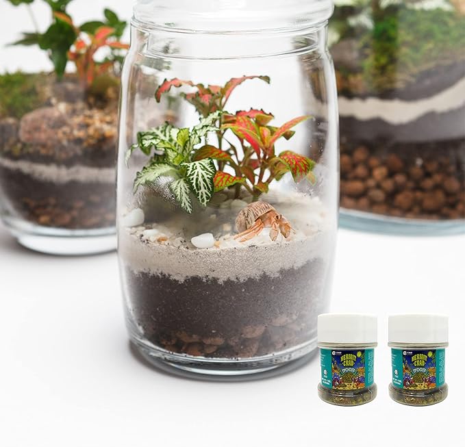 Bulk Hermit Crab Food Bottles for Refills, All in One Natural Supplies and Habitat Necessities for Crabs, One Ounce Each, 3 Pack Needzo