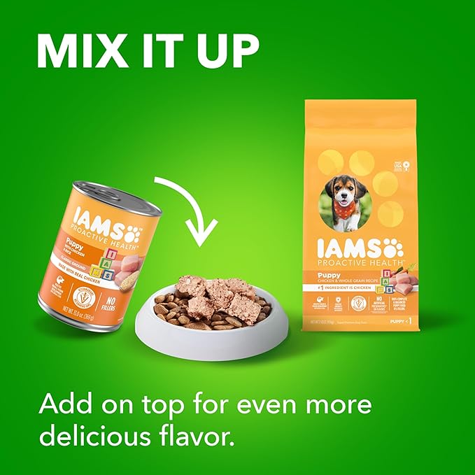 IAMS Smart Puppy Dry Dog Food with Real Chicken, 15 lb. Bag - PAWPICO