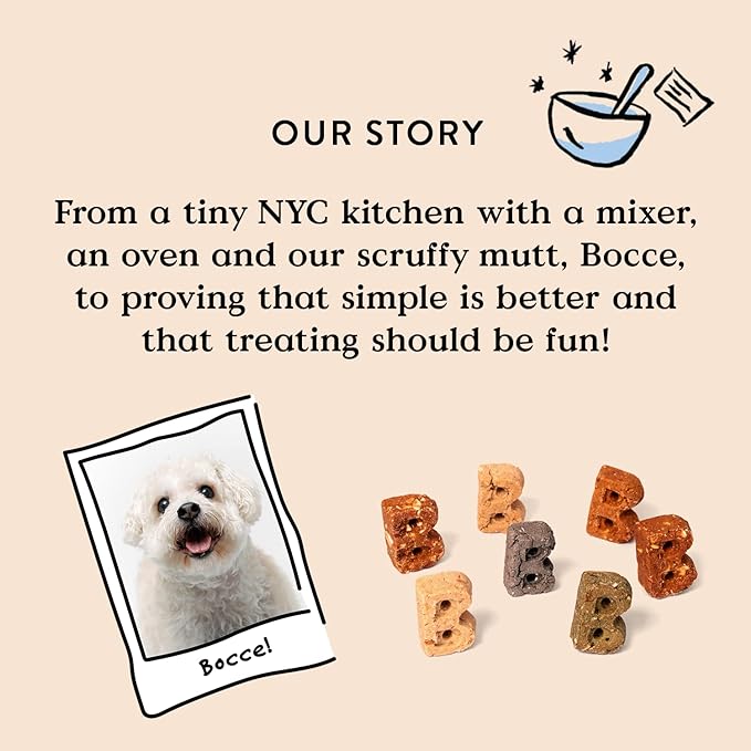 Bocce's Bakery 'Berries & Cream Treats for Dogs, Wheat-Free Everyday Dog Treats, Made with Real Ingredients, Baked in The USA, All-Natural Soft & Chewy Cookies, Cream Cheese & Blueberry, 6 oz - PAWPICO