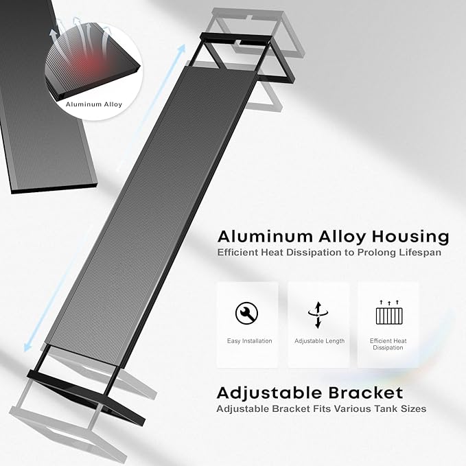 MagTool Full Spectrum Auto Aquarium LED Light with App-Controlled | 18-24 inch Extendable Fish Tank Light for Fresh Water Plants with 3 Adjustable Modes with Timer. Brite 45 for 10-30 Gallon Tank. MagTool