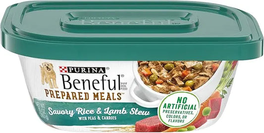 Purina Beneful Prepared Meals Lamb & Rice Stew - (8) 10 oz. Tubs - PAWPICO
