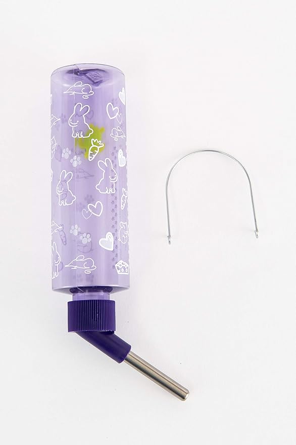 Lixit Standard Cage Water Bottles for Rabbits, Ferrets, Guinea Pigs, Hamsters, Rats, Mice and Other Small Animal's (8 Ounce, Purple) Lixit