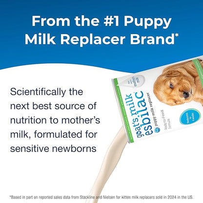Pet-Ag Goat’s Milk Esbilac Liquid - 11 oz, Pack of 4 - Ready-to-Feed Puppy Formula with Vitamins, Minerals, and Trace Nutrients for Puppies Newborn to Six Weeks Old - for Sensitive Digestive Systems PetAg