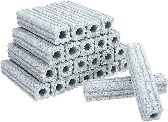 Ceramic Bio Filter Media for Aquarium Sump Canister Pond Fish Tank, Vast Surface Area (6.2" Length / 24pcs) RealPlus
