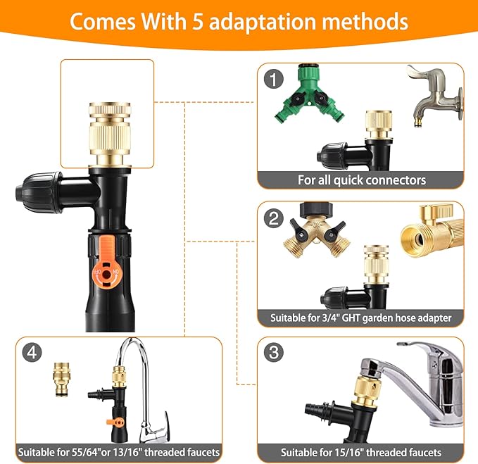 Gravel Vacuum for Aquarium Water Changer Fish Tank Cleaning Tools,Siphon Universal Quick Pump Aquarium Water Changing (30ft) enomol