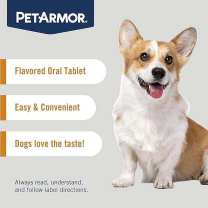 PetArmor 7 Way De-Wormer for Dogs, Oral Treatment for Tapeworm, Roundworm & Hookworm in Small Dogs & Puppies (6-25 lbs), Worm Remover (Praziquantel & Pyrantel Pamoate), 6 Flavored Chewables PetArmor