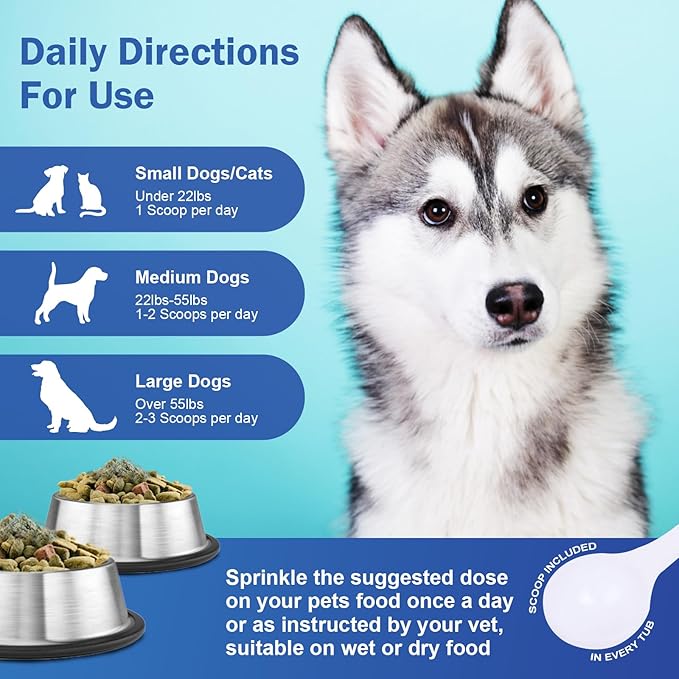 CuteBone Dog Teeth Cleaning Powder - Dog Dental Powder Pet Breath Freshener - Safe & Effective Natural Oral Care Formula Reduces Plaque & Tartar Promotes Healthy Gums Easy-to-Use for Dogs & Cats CuteBone