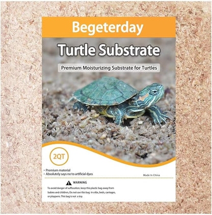 2QT Substrate for Turtle Bedding, Ideal Turtle Tank Accessories for Retains Moisture Begeterday