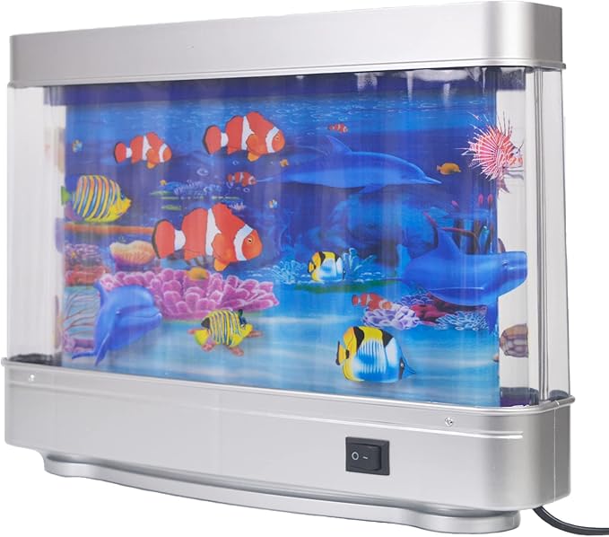 Fake Aquarium Decorative Lamp Artificial Tropical Fish Tank Motion Night Light Virtual Moving Imitating Ocean JINYEEZY
