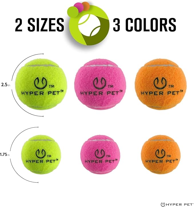 Hyper Pet MINI Tennis Balls for Dogs (Pet Safe Dog Ball Dog Tennis Balls for Exercise & Training) Dog Ball Interactive Dog Toys work with Hyper Pet K9 Kannon MINI Dog Ball Launcher - 4 Pack MINI Pink - PAWPICO