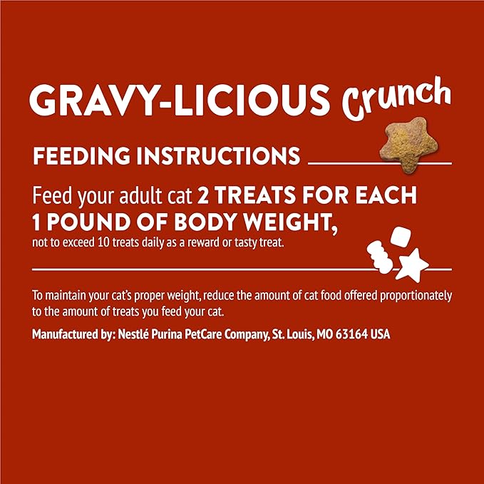 Purina Friskies Cat Treats, Party Mix Gravy-licious Crunch Chicken and Gravy Flavors - 20 oz. Pouch PurinaTreats