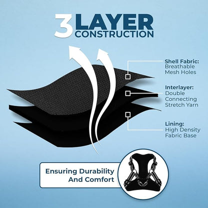 Best Pet Supplies Voyager Adjustable Dog Vest Harness Breathable No Pull Harness for Small, Medium, Large Dogs, Heavy Duty Harness for Walking, Jogging, Easy Step-in, Reflective Stripes - (Black), XS BestPetSuppliesLLC