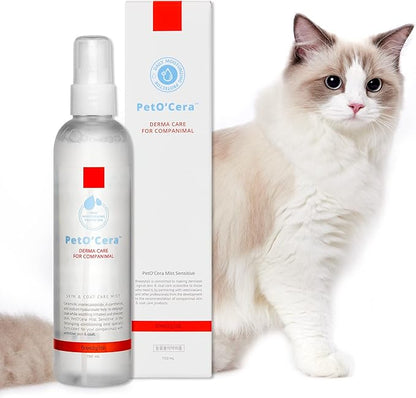 PetO'Cera Mist Sensitive - Itch Relief Spray for Cats | Fragrance-Free & Unscented | Regain Healthy Skin with Ceramide | Dry, Irritated Skin Solution | 5.07oz… BREEZYTAIL