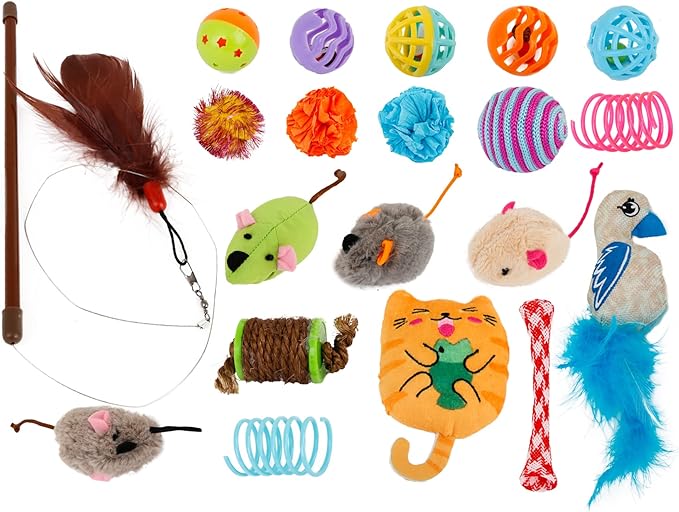 Cattraction with Silver Vine & Catnip Cat Toy Variety Pack, 20 Count - PAWPICO