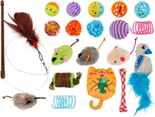 Cattraction with Silver Vine & Catnip Cat Toy Variety Pack, 20 Count - PAWPICO