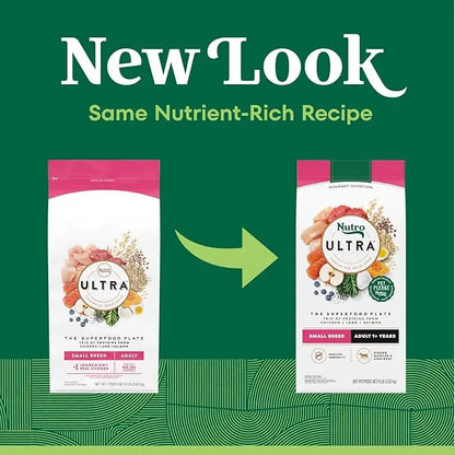 Nutro Ultra Adult Small Breed Dry Dog Food, Chicken, Lamb and Salmon Protein Trio, 8 lb. Bag - PAWPICO