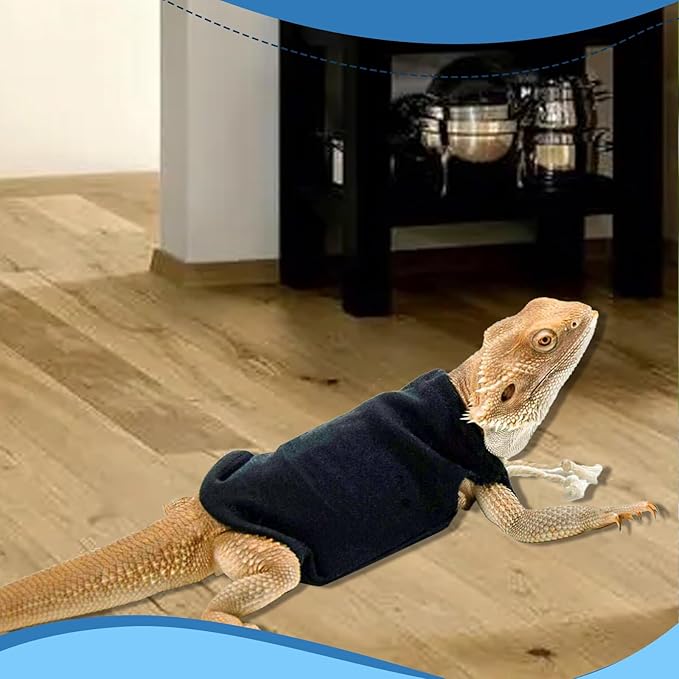 Lizard Clothes Bearded Dragon Hoodie Sweater Jacket Small Pet Costume Flannel Apparel for Reptiles Party Cosplay Props Chameleon Outfit Reptile Clothing Accessories HOKABLE
