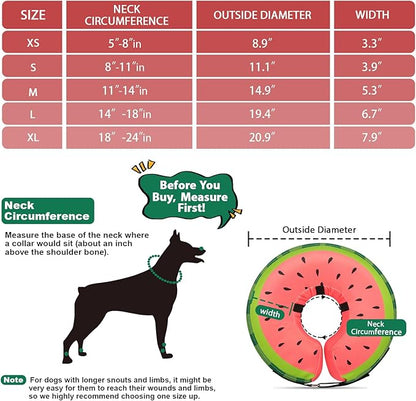 Dog Cone Collar for Small Medium Large Dogs for After Surgery, Pet Inflatable Neck Donut Collar Soft Protective Recovery Cone for Dogs and Cats - Alternative E Collar Does not Block Vision - Red,L MIDOG