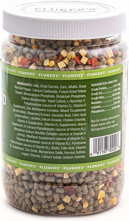 Fluker's Buffet Blend Tortoise Diet, Veggies with Fortified Pellets, 12.5 oz Flukers