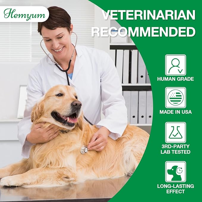 Pet Hemp Oil for Dogs and Cats - Organic Hemp Extract Drops (5P) Hemyum