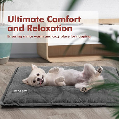 Mora Pets Self Heating Cat Bed Self Warming Cat Pad Ultra Warm Thermal Cat Mat Pet Bed 24 x 18 Inches with Removable Cover Outdoor Indoor for Cats and Small Dogs Machine Washable - PAWPICO