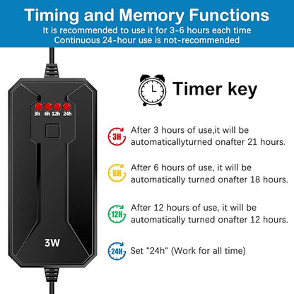 TAISHAN Aquarium Clean Light，3W Mini Algae Removal Light with Timer,Aquarium Water Clean Green Clear Waterproof Clean Light for Fish Tank,Pond,Swimming Pool TAISHAN