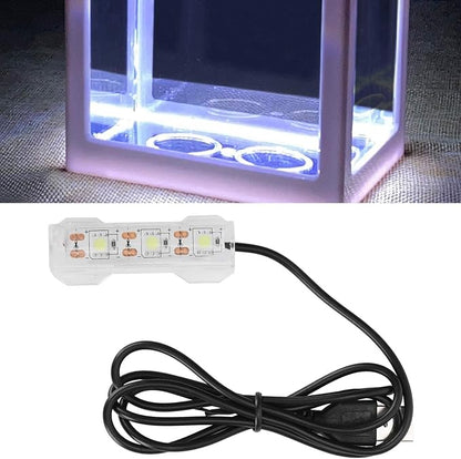 Small Aquarium Light, USB Desktop Fish Planted Tank Water Plant Mini Decoration Submersible Led Lamp Underwater Full Spectrum Used for Freshwater Saltwater Micro Landscape Daily Lighting Tiiyee