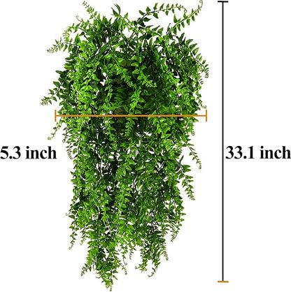 HERCOCCI 4 Pack Reptile Plants, Terrarium Hanging Plants Vines Artificial Leaves Habitat Decorations with Suction Cup for Bearded Dragon Hermit Crab Lizard Snake Geckos Chameleon HERCOCCI