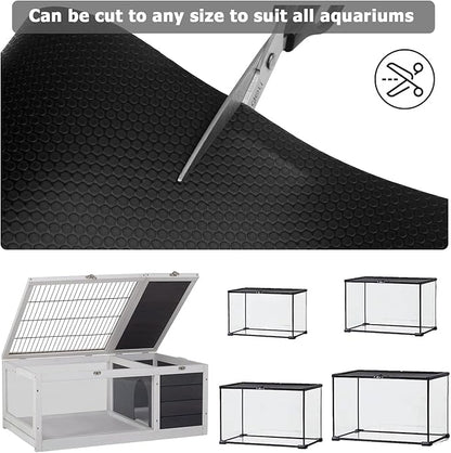 120 Gallon Reptile Terrarium Mat Liner, 96" X 24" Bearded Dragon Tank Accessories, Bearded Dragon Substrate for 4x2x2 Reptile Enclosure, Reptile Bedding Carpet for Leopard Gecko,Lizard,Tortoise, Black Hoplaep