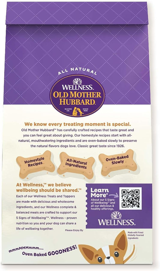 Wellness Old Mother Hubbard Classic P-Nuttier Natural Dog Treats, Crunchy Oven-Baked Biscuits, Ideal for Training, Mini Size, 20 ounce bag - PAWPICO