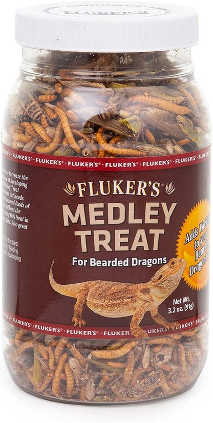 Fluker's Bearded Dragon Medley Treat Food, 3.2-Ounce (72023) Flukers