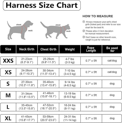 Mercano Soft Mesh Dog Harness and Leash Set, No-Chock Step-in Reflective Breathable Lightweight Easy Walk Escape Proof Vest Harnesses with Safety Buckle for Small Medium Dogs, Cats (Grey, XL) PAWPICO