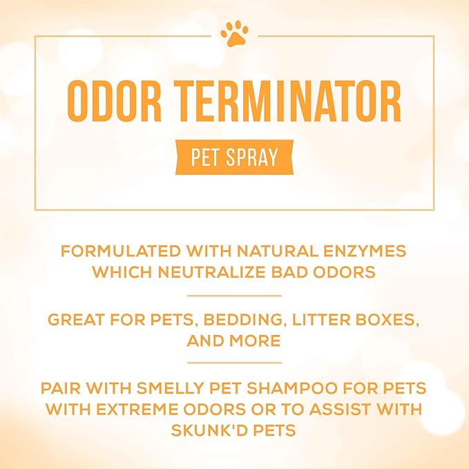 Nature's Specialties Odor Terminator Dog Spray for Pets, Natural Choice for Professional Groomers, Eliminates Bad Odors, Made in USA, 16 oz NaturesSpecialties