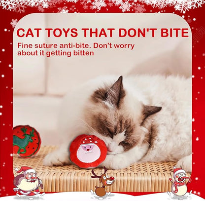 Christmas Catnip Toys Gentle Oral Hygiene; Cat Chew Toys That Stimulate Hunting and Transfer Behavior;Suitable for All Cats - PAWPICO