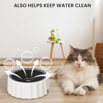 Dog Water Bowl No Spill 70oz/2L Large Capacity Dog Water Bowl Dispenser Non Slip No Splash Dog Water Bowl Pet Slow Feeder No Drip Dog Water Bowl on Vehicle Slow Water Bowl for Dogs and Cat Black - PAWPICO