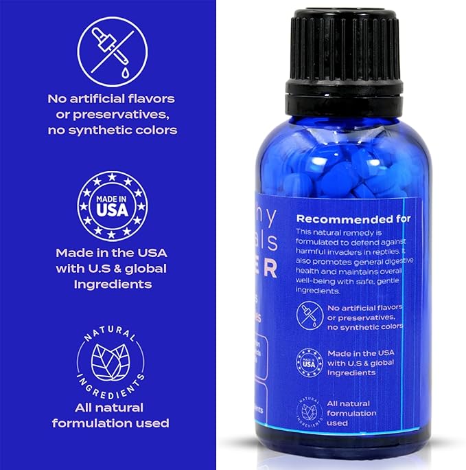 HealthyAnimals4Ever Reptile Protection Formula - Defends Against Internal & External Harmful Invaders, Supports Digestive Health & Vitality - Safe & Gentle Care - 300 Count HealthyAnimals4ever