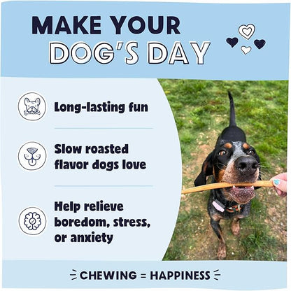 Pawstruck All-Natural 12" Bully Sticks for Dogs - Best Long Lasting, Rawhide Free, Low Odor & Grain Free Dental Chew Treat - Healthy Single Ingredient 100% Real Beef - 1 lb. Bag - PAWPICO