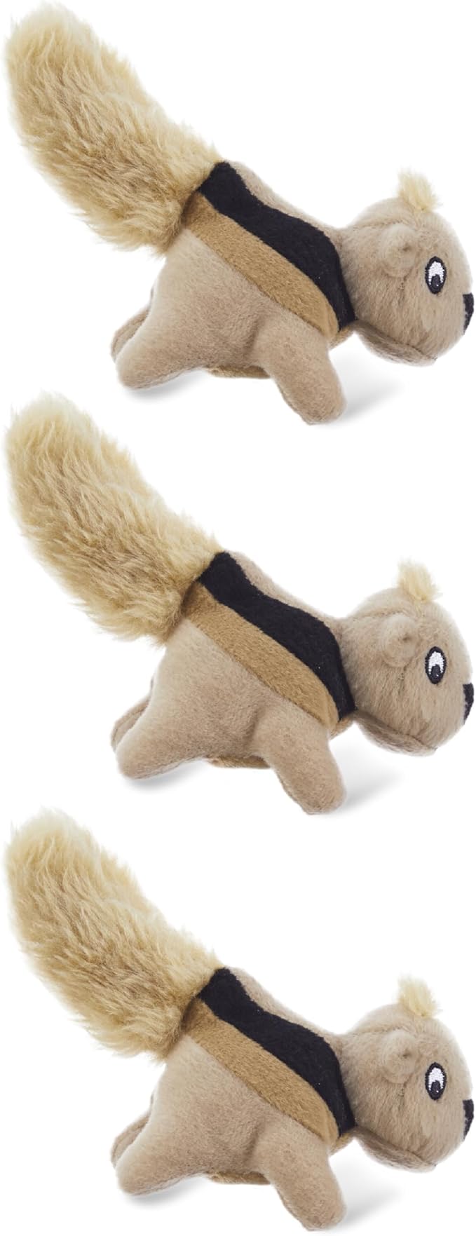 Outward Hound Squeakin' Squirrels Plush Replacement Dog Toys - 3 Pack - PAWPICO
