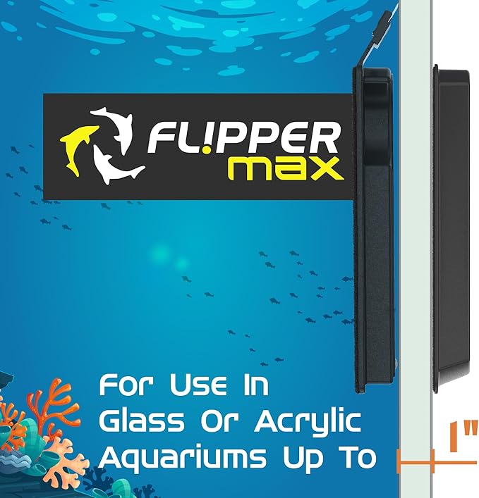 FL!PPER Flipper Magnetic Aquarium Glass Cleaner & Fish Tank Accessories | Effortless Algae Remover for Fish Tank (Max) FLPPER
