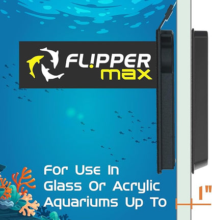 FL!PPER Flipper Magnetic Aquarium Glass Cleaner & Fish Tank Accessories | Effortless Algae Remover for Fish Tank (Max) FLPPER