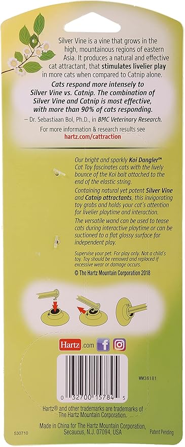 Hartz Cattraction with Silver Vine & Catnip Koi Dangler - PAWPICO