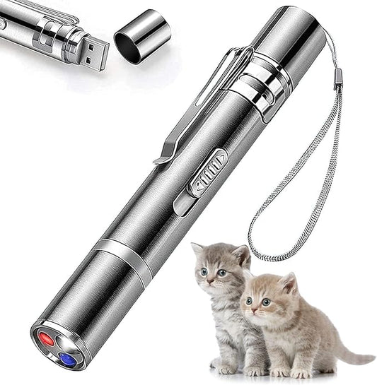 Cat Laser Toys Pointer for Indoor, Cat Mouse Toys Wand Red Light Pet Interactive Toys to Keep Cat Busy, for Kitten Cat Dog Chase Play - PAWPICO