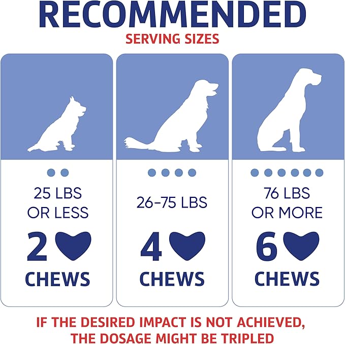 Kinpur Pet Care Hemp Calming and Relaxing Chews for Dogs with Gentle Melatonin Dosage 50mcg - Dog Mood & Behavior Aid During Vet Visits, Thunderstorms, Separation, Car Rides - Beef Flavored 120 Chews KinpurPetCare