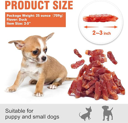 MON2SUN Dog Treats Rawhide Free Duck Wrapped Sweet Potato Dog Snacks, Gluten & Grain Free Dog Treats for Puppy and Small Dogs, (Duck, 1.56 Pound-Pack of 1) - PAWPICO