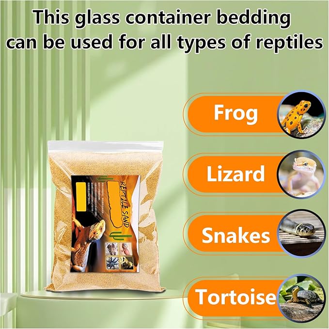 BNOSDM Reptile Sand Bearded Dragons Substrate Sands Lizard Terrarium Bedding Desert Blend for Snakes Geckos Chameleon Tortoise Frogs Scorpion Invertebrates Amphibian（Yellow） BNOSDM