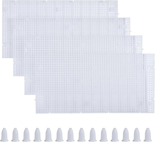 ALEGI Plastic Grid Divider Tray Egg Crate Louvre Aquarium Fish Tank Bottom Isolation with Bracket (4pcs) ALEGIAquarium